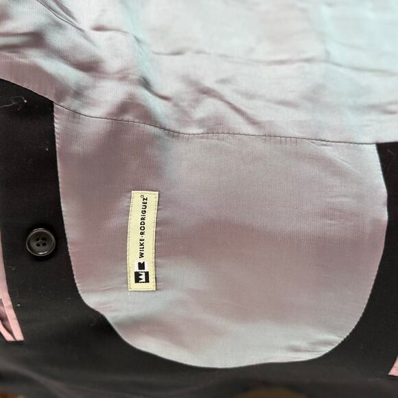 Wilke Rodriguez 38R Black Stretch Wool Mens Blazer Suit Jacket Sport Coat - Picture 5 of 6